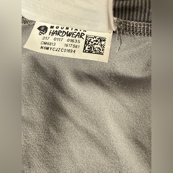 Mountain Hardwear WickQ 1/4 Zip Pullover Size M Gray Stretch Activewear Running - Picture 6 of 16
